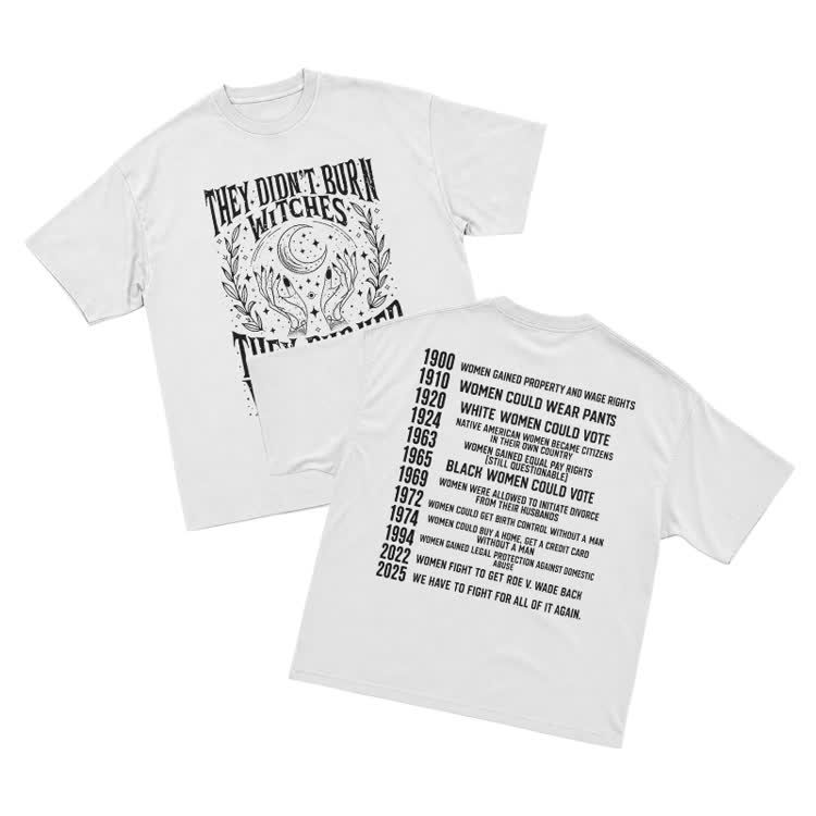 They Didn't Burn Witches Moon Graphic T-Shirt - White - US16-18(2XL) - image 2