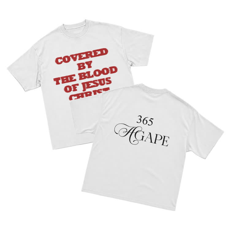 365 Agape Faith Graphic Streetwear T-Shirt - White - US16-18(2XL) - image 1