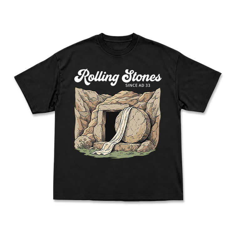 Vintage Rolling Stones Cave Graphic T-Shirt - Black - US16-18(2XL) - image 2
