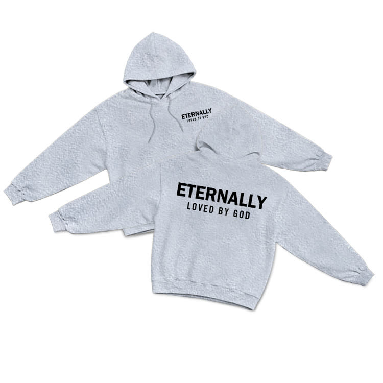 Streetwear Inspired Eternally Loved by God Hoodie - Grey - US16-18(2XL) - image 8
