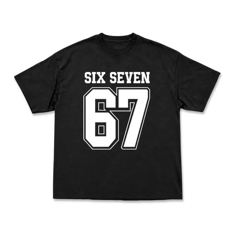 Casual SIX SEVEN 67 Graphic Short Sleeve T-Shirt - Black - US16-18(2XL) - image 3
