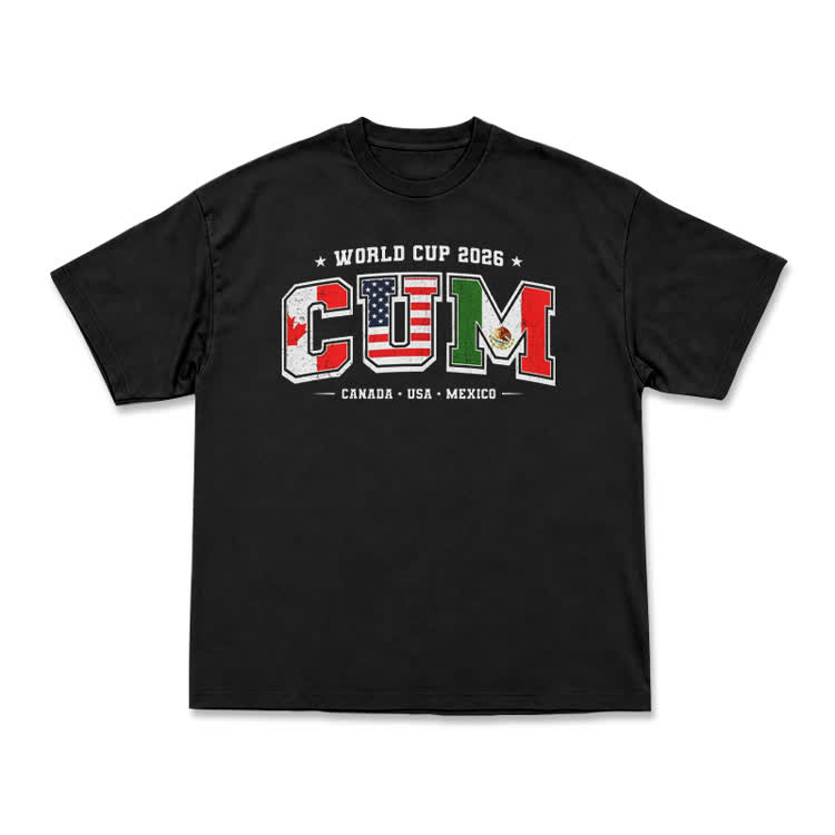 World Cup 2026 Host Nations Flag Graphic T-Shirt - Black - US16-18(2XL) - image 2