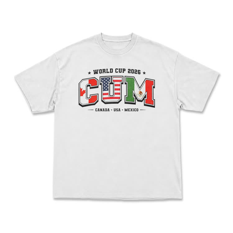 World Cup 2026 Host Nations Flag Graphic T-Shirt - White - US16-18(2XL) - image 1