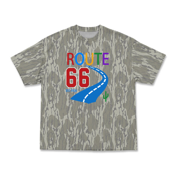 Route 66 Camo Graphic T-Shirt - Khaki - 3XL - image 2