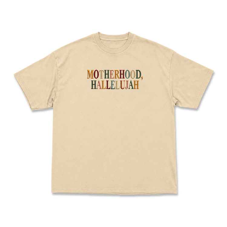 Vintage MOTHERHOOD.HALLELUJAH Graphic T-Shirt - Warm Grey - US16-18(2XL) - image 4