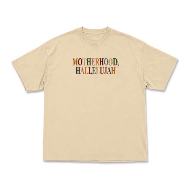 Vintage MOTHERHOOD.HALLELUJAH Graphic T-Shirt - Warm Grey - US16-18(2XL) - image 4