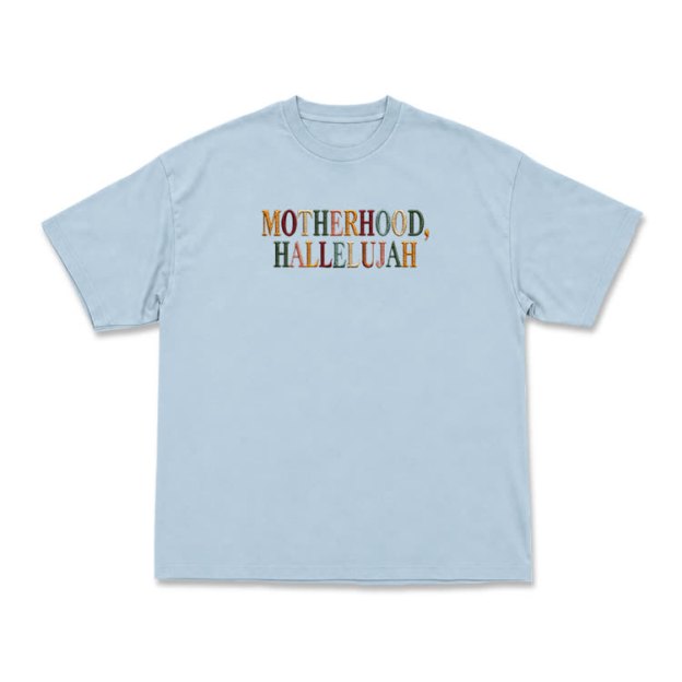 Vintage MOTHERHOOD.HALLELUJAH Graphic T-Shirt - Light Blue - US16-18(2XL) - image 2