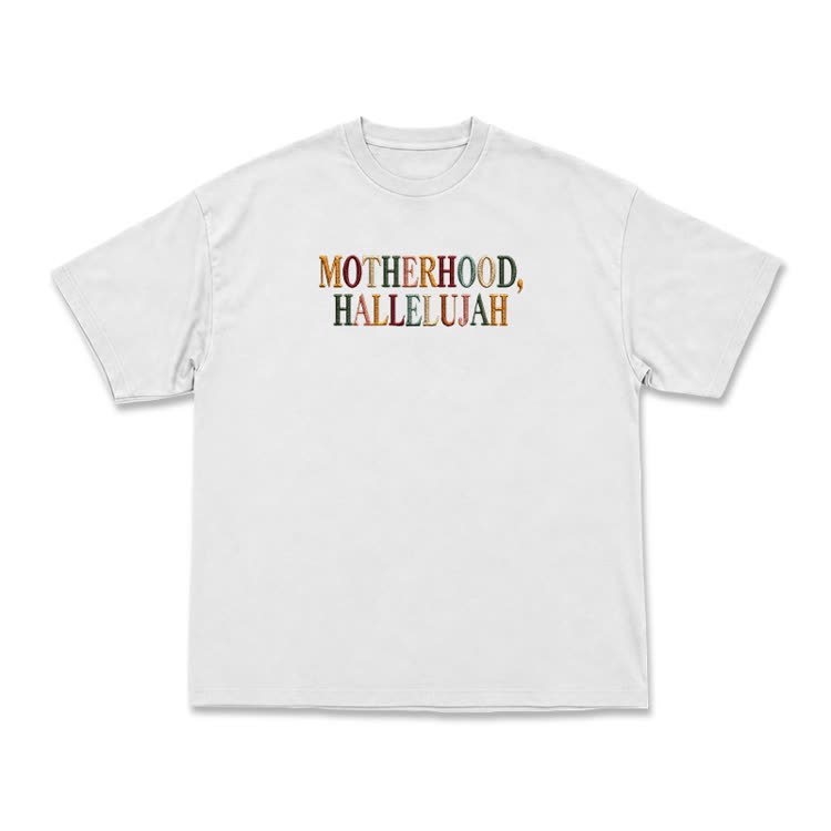 Vintage MOTHERHOOD.HALLELUJAH Graphic T-Shirt - White - US16-18(2XL) - image 1