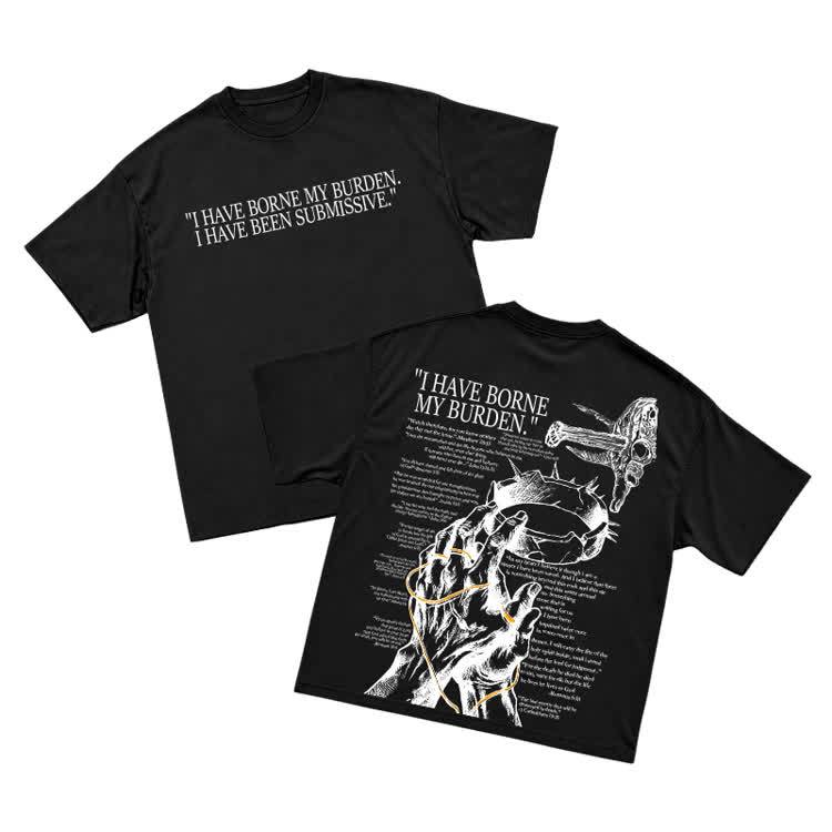 Monochrome Street Graphic Front Slogan Back Print Relaxed Fit T Shirt - Black - US16-18(2XL) - image 1