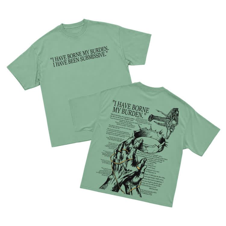 Monochrome Street Graphic Front Slogan Back Print Relaxed Fit T Shirt - Light Green - US16-18(2XL) - image 5