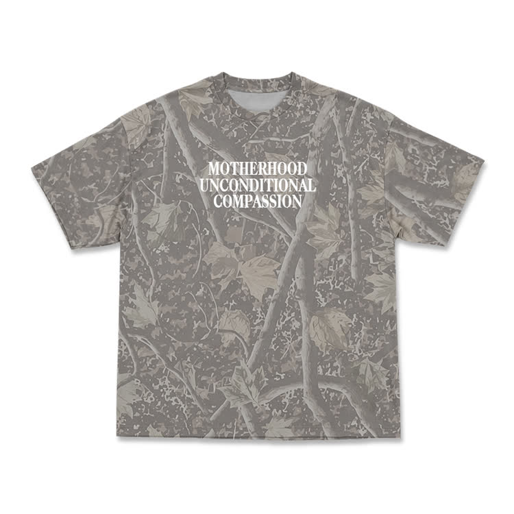 Casual Camo Motherhood Graphic T-Shirt - Olive Green - 3XL - image 2
