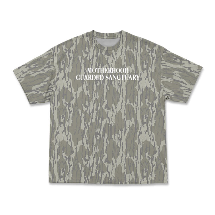 Motherhood Guarded Sanctuary Camo Graphic T-Shirt - Khaki - 3XL - image 1