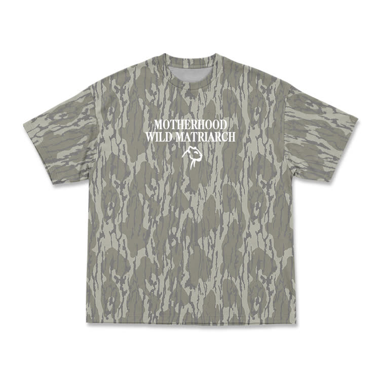 Wild Matriarch Camo Graphic T-Shirt - Khaki - 3XL - image 1
