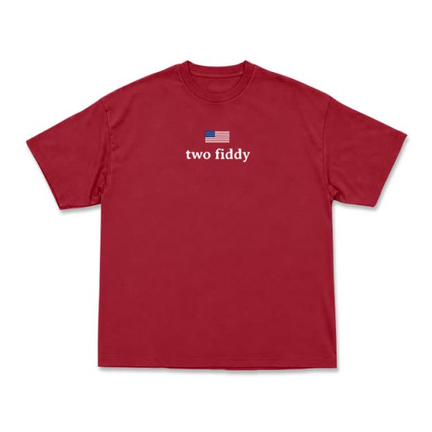 Two Fiddy American Flag Graphic T-Shirt - Red - US16-18(2XL) - image 11