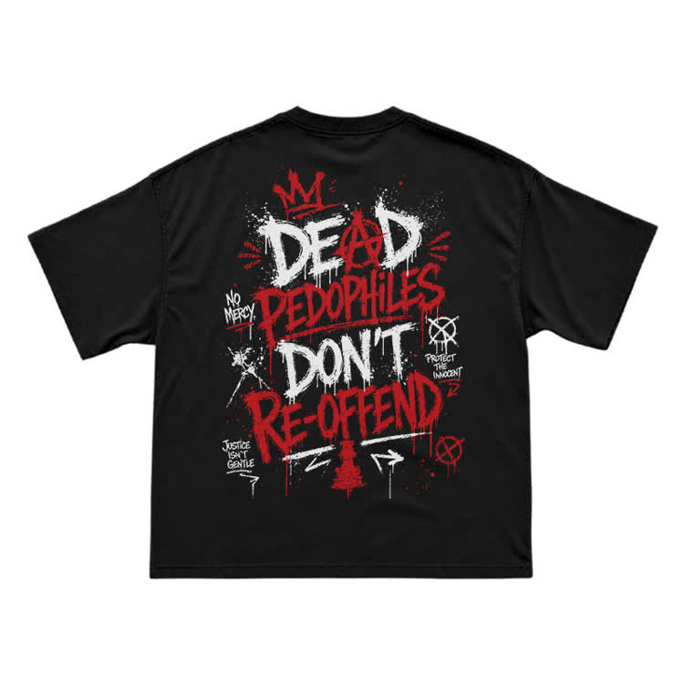 Street Punk Graffiti Back Print T-Shirt - Black - US16-18(2XL) - image 2