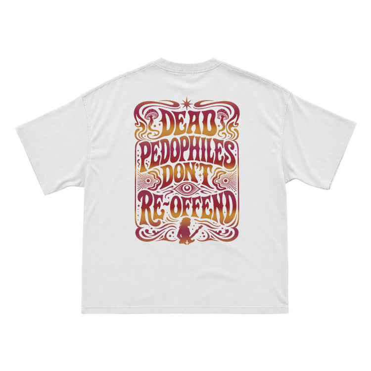 Vintage Psychedelic Back Graphic T-Shirt - White - US16-18(2XL) - image 2
