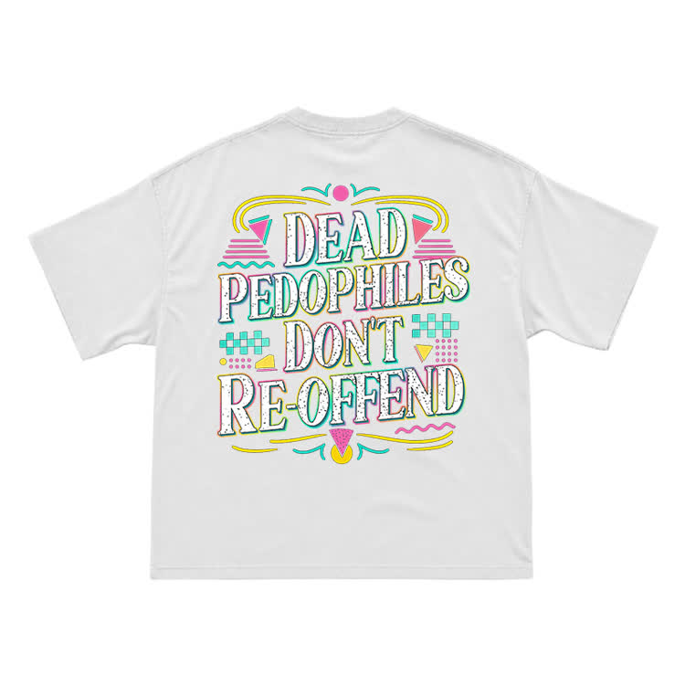 Provocative Slogan Back Print Streetwear T-Shirt - White - US16-18(2XL) - image 2