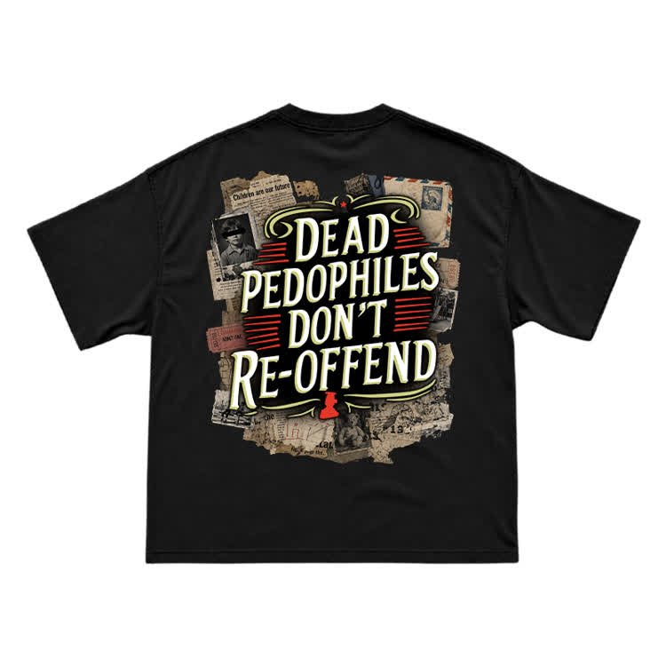 Old Paper Collage Back Design Streetwear T-Shirt - Black - US16-18(2XL) - image 2