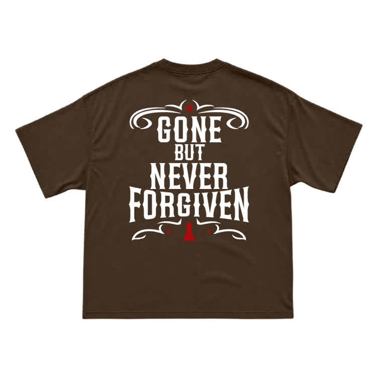 Vintage Street Gone But Never Forgiven Back Graphic T-Shirt - Coffee - US16-18(2XL) - image 12