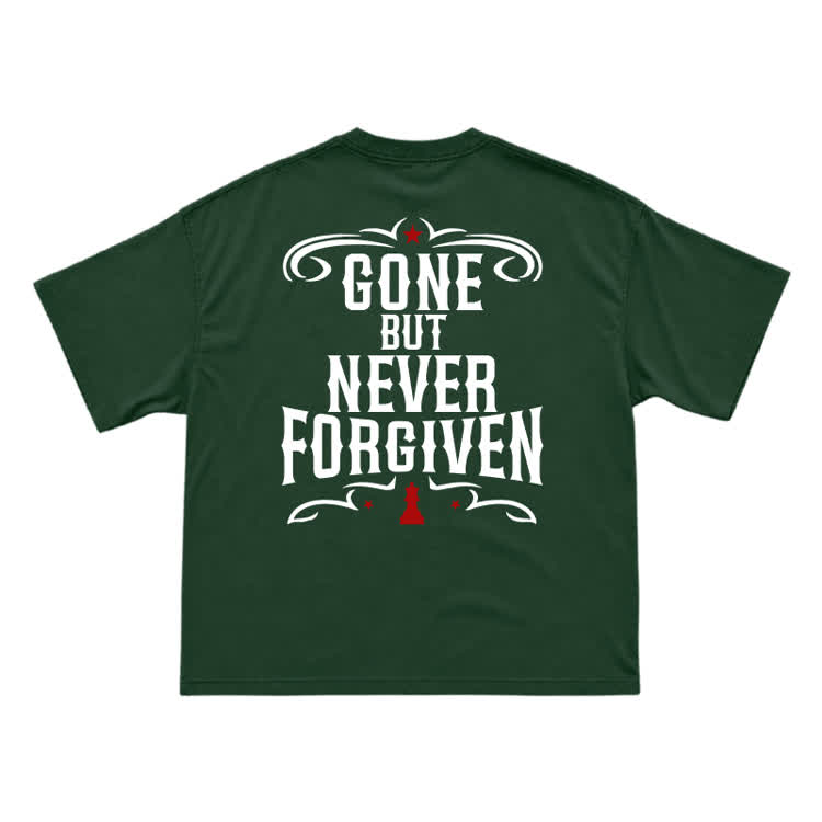 Vintage Street Gone But Never Forgiven Back Graphic T-Shirt - Green - US16-18(2XL) - image 11