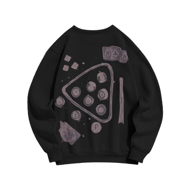 Vintage Billiards Back Bleach Graphic Pullover Sweatshirt - Black - US16-18(2XL) - image 1