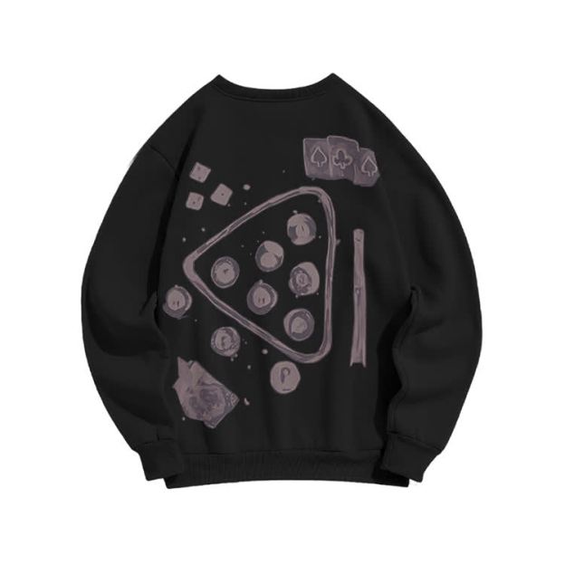 Vintage Billiards Back Bleach Graphic Pullover Sweatshirt - Black - US16-18(2XL) - image 1