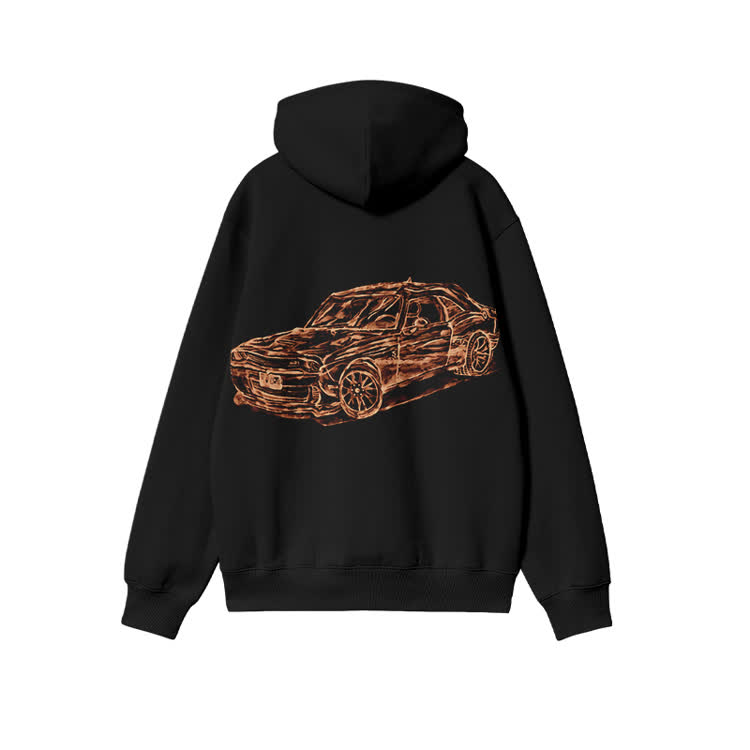 Street Racer Back Graphic Bleach Hoodie - Black - US16-18(2XL) - image 1
