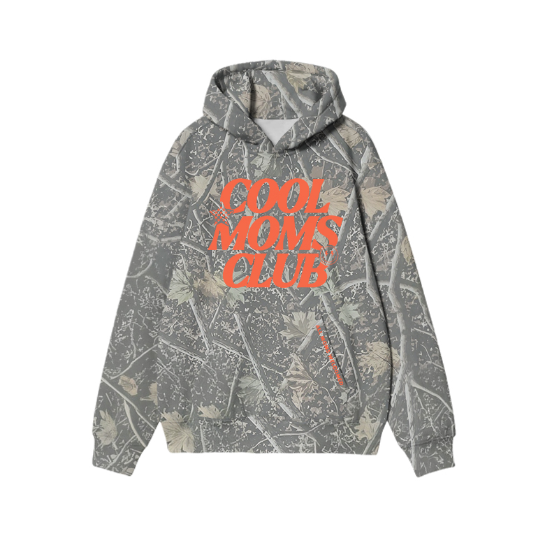 Cool Moms Club Camo Graphic Graphic Print Causal Hoodie - Orange - US32-34(5XL) - image 1