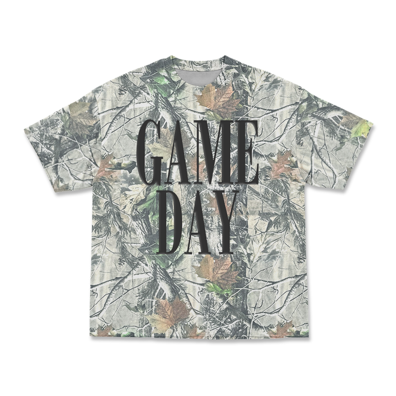 Casual Game Day Leaf Camo T-Shirt - Light Green - 3XL - image 1