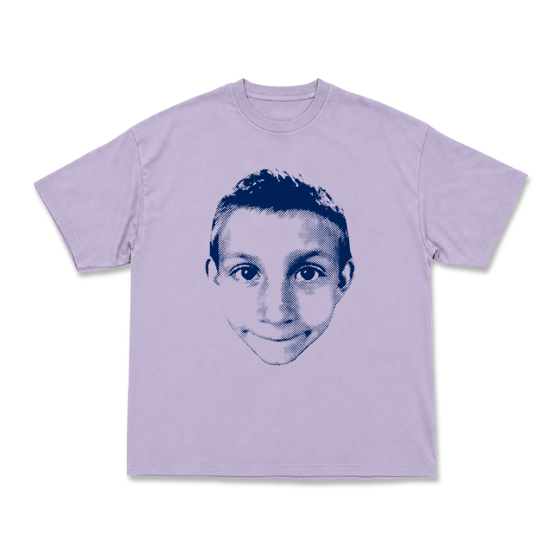 Art Inspired Half Tone Portrait Print Street T-Shirt - Purple - US16-18(2XL) - image 2