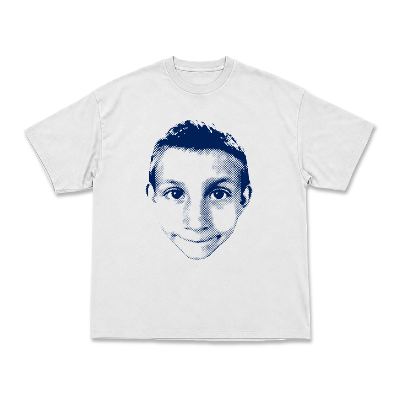 Art Inspired Half Tone Portrait Print Street T-Shirt - White - US16-18(2XL) - image 1