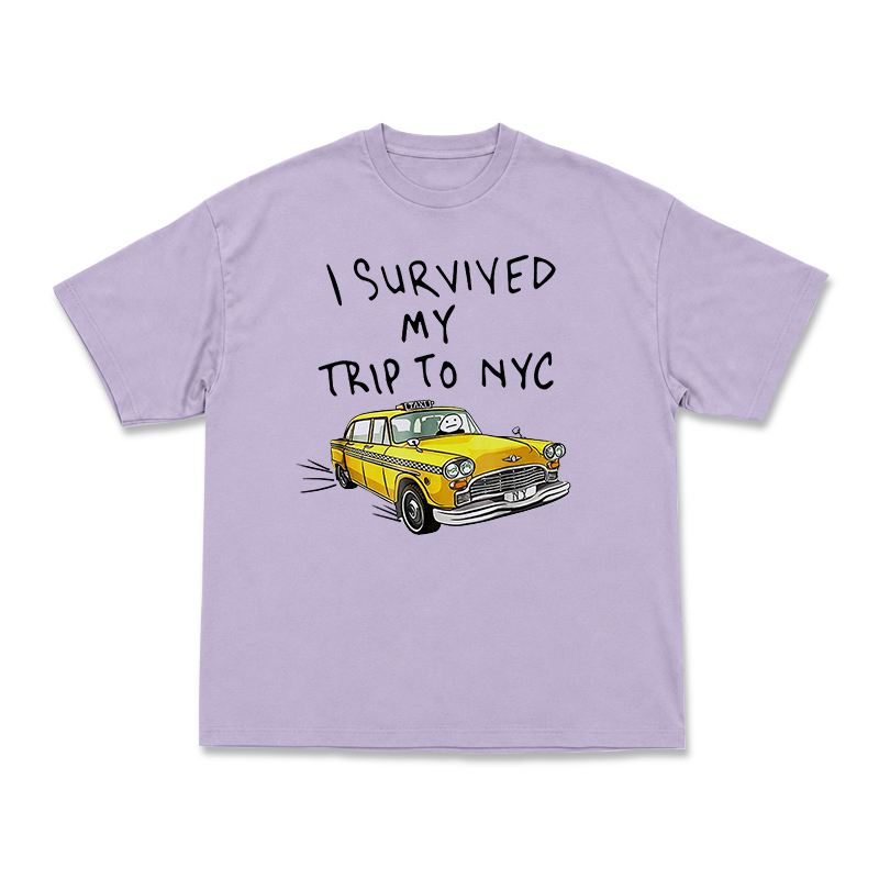 Casual I Survived My Trip to NYC Taxi Graphic T-Shirt - Purple - US16-18(2XL) - image 8