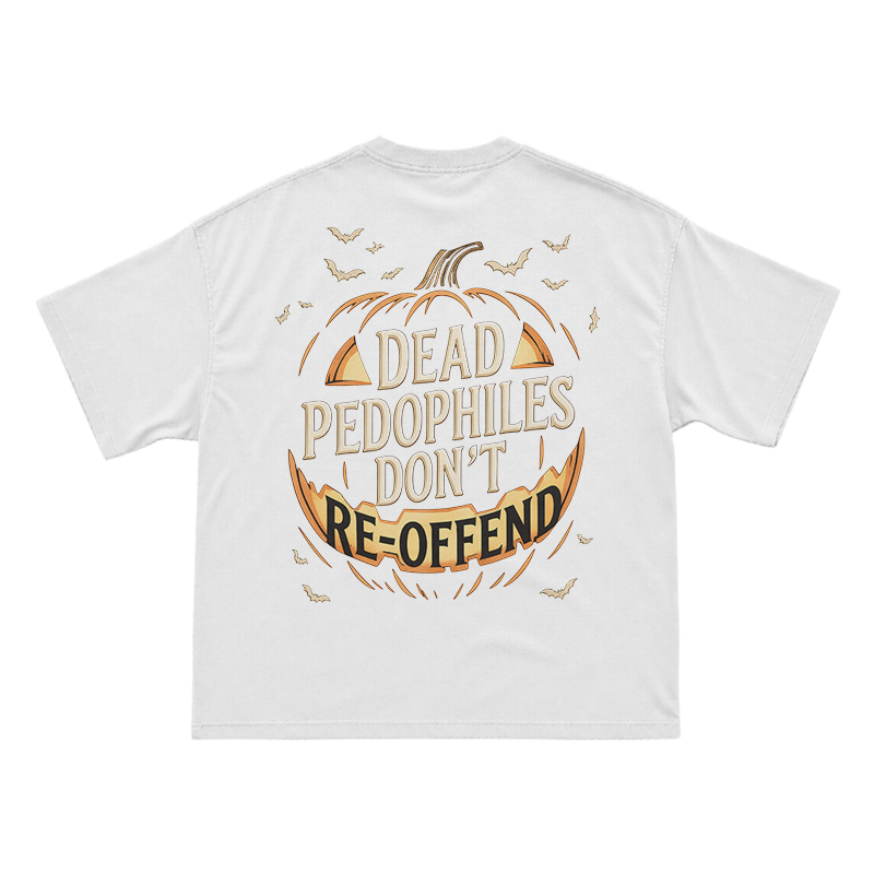 Halloween Pumpkin Statement Print T-Shirt - White - US16-18(2XL) - image 2