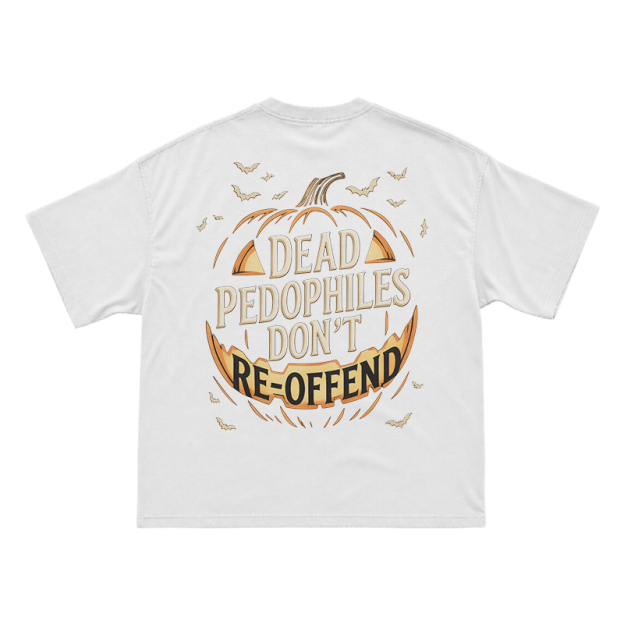 Halloween Pumpkin Statement Print T-Shirt - White - US16-18(2XL) - image 2