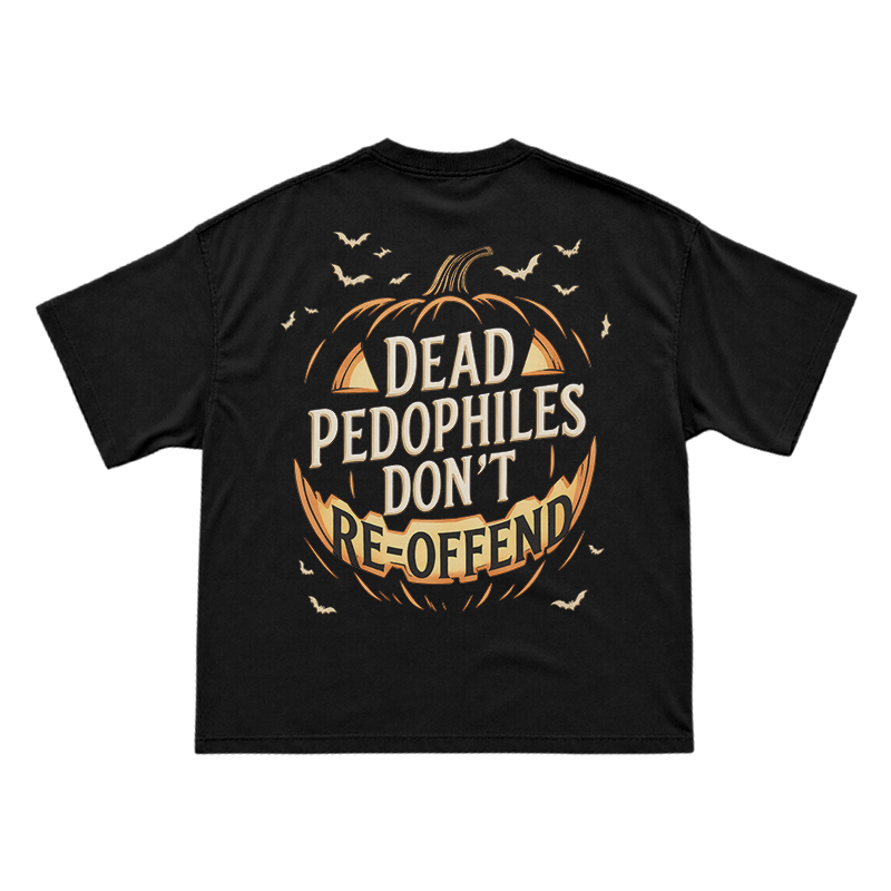 Halloween Pumpkin Statement Print T-Shirt - Black - US16-18(2XL) - image 1
