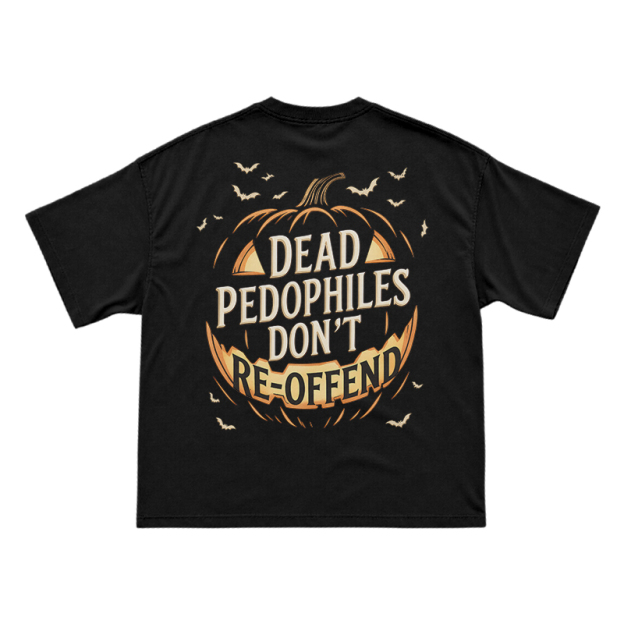 Halloween Pumpkin Statement Print T-Shirt - Black - US16-18(2XL) - image 1