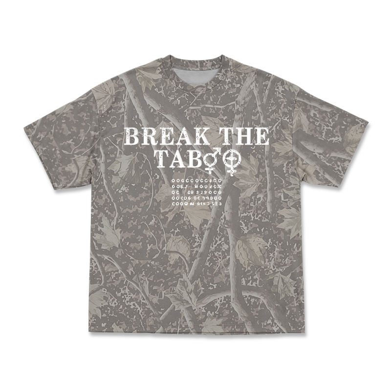 Street Camo Break The Taboo T-Shirt - Olive Green - 3XL - image 2
