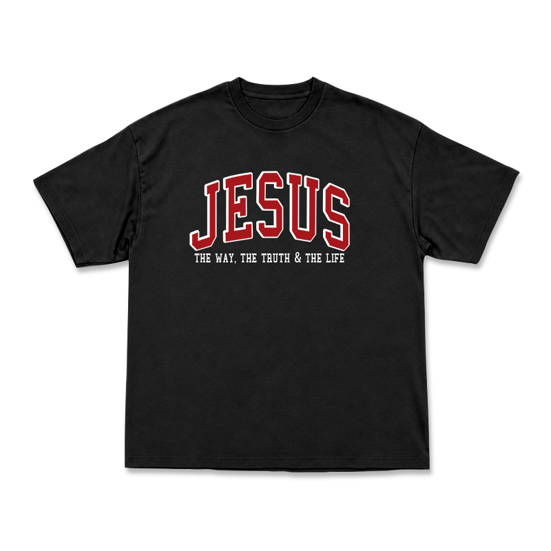 Jesus The Way The Truth & The Life Print T-Shirt - Black - US16-18(2XL) - image 2