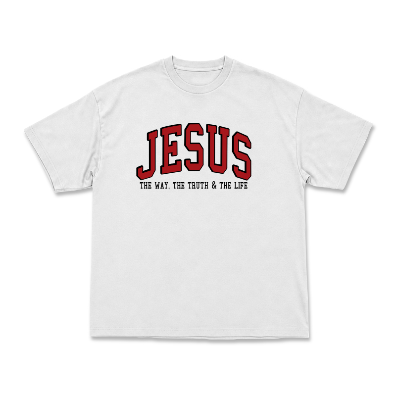 Jesus The Way The Truth & The Life Print T-Shirt - White - US16-18(2XL) - image 1
