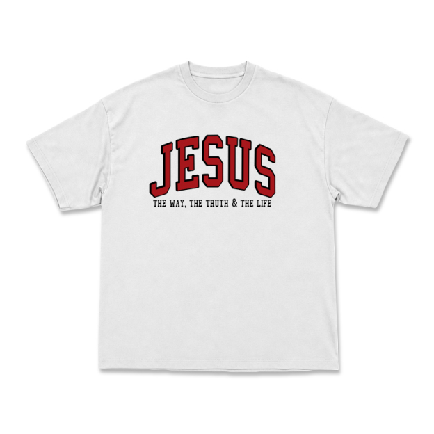 Jesus The Way The Truth & The Life Print T-Shirt - White - US16-18(2XL) - image 1
