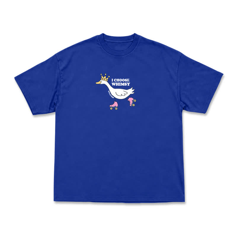 Casual Whimsy Crown Duck Graphic Relaxed Crewneck T-Shirt - Blue - US16-18(2XL) - image 11