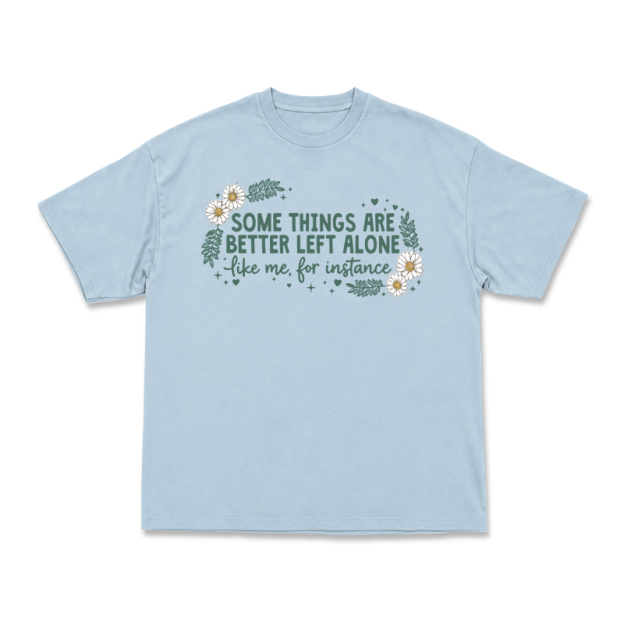 Some Things Are Better Left Alone Graphic T-Shirt - Light Blue - US16-18(2XL) - image 2