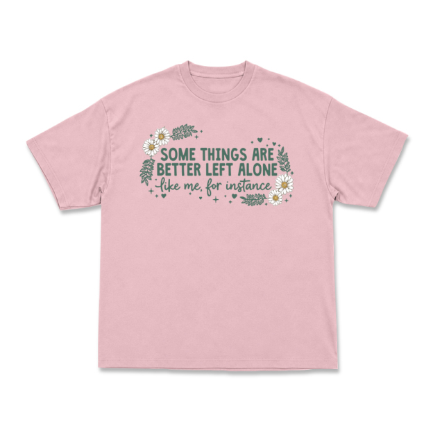 Some Things Are Better Left Alone Graphic T-Shirt - Pink - US16-18(2XL) - image 6