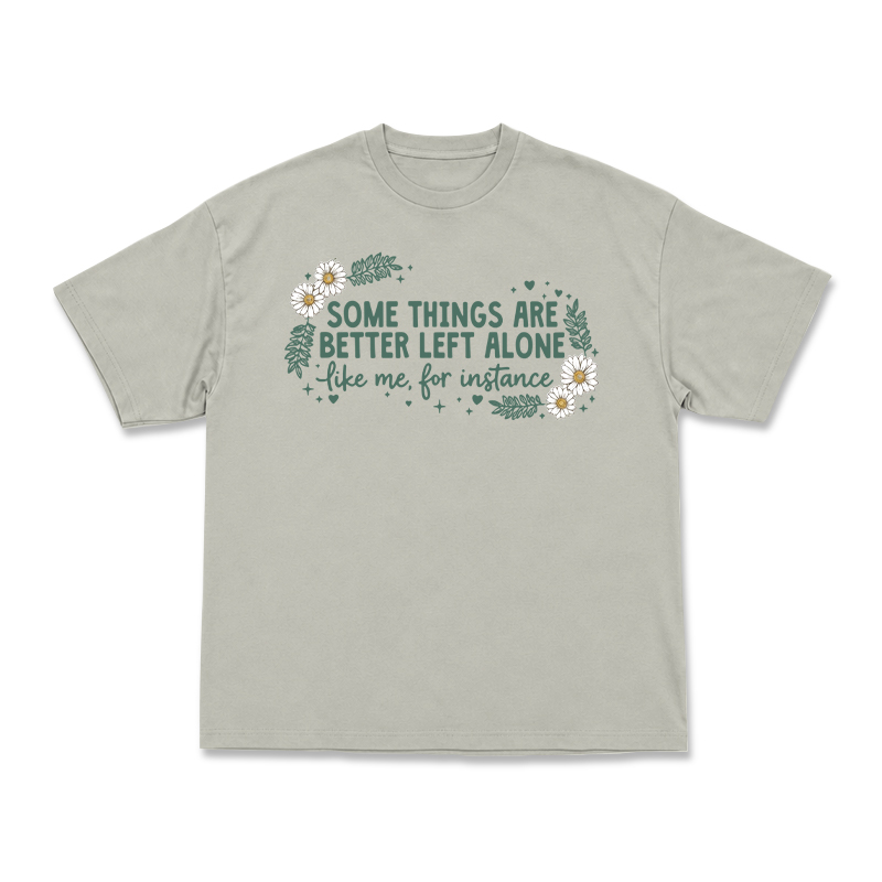 Some Things Are Better Left Alone Graphic T-Shirt - Warm Grey - US16-18(2XL) - image 3
