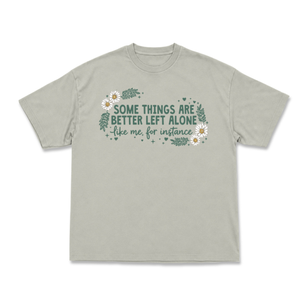Some Things Are Better Left Alone Graphic T-Shirt - Warm Grey - US16-18(2XL) - image 3