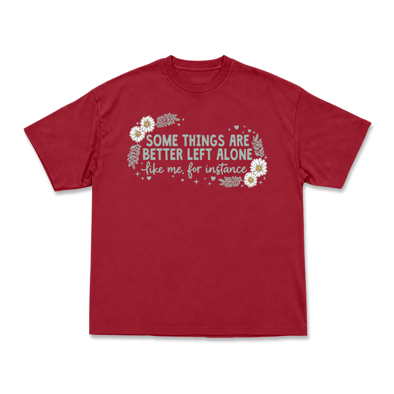 Some Things Are Better Left Alone Graphic T-Shirt - Red - US16-18(2XL) - image 5