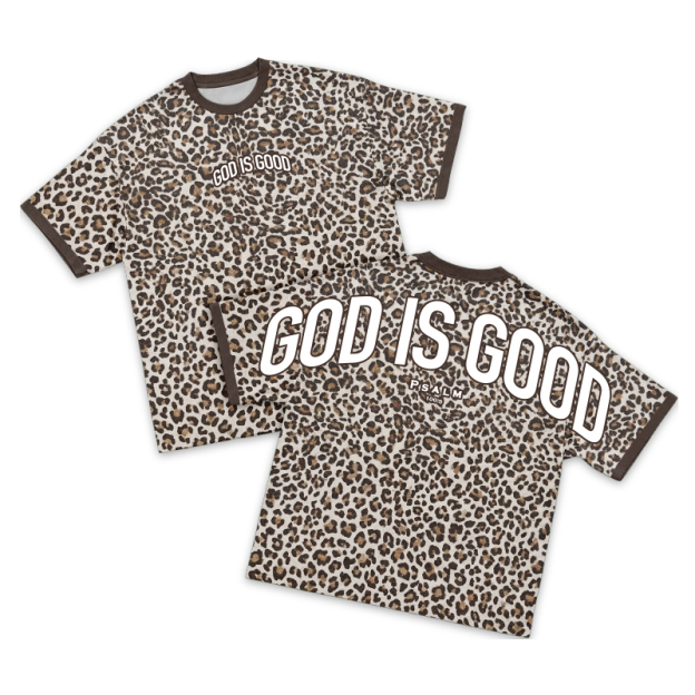 Vintage Inspired God Is Good Leopard Print T-Shirt - Brown - 3XL - image 2