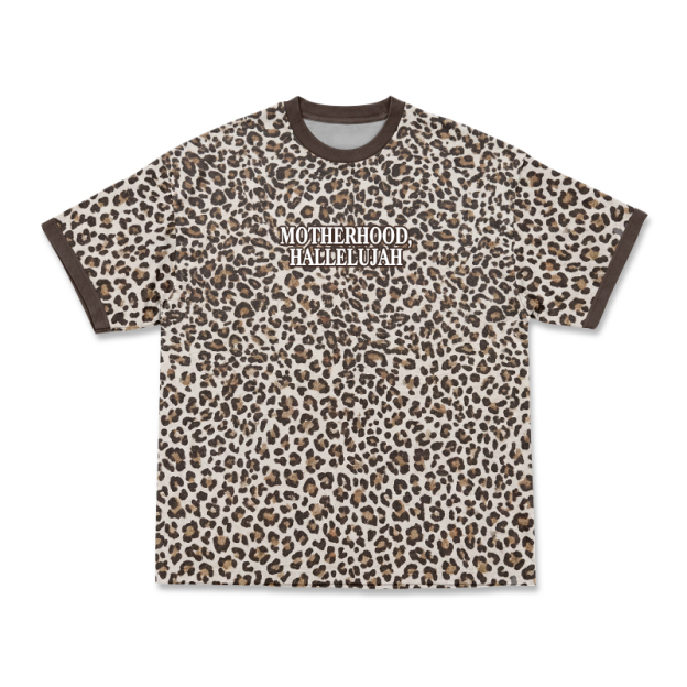 Motherhood Hallelujah Street Style Leopard Print T-Shirt - Brown - 3XL - image 1