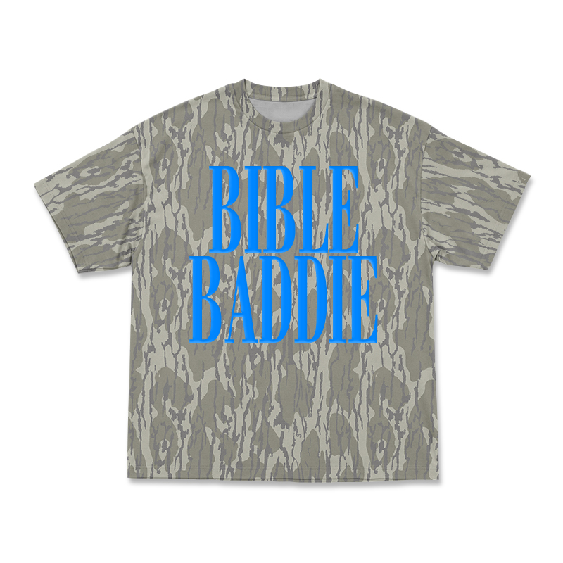 Bible Baddie Camo Graphic T-Shirt - Khaki - 3XL - image 2