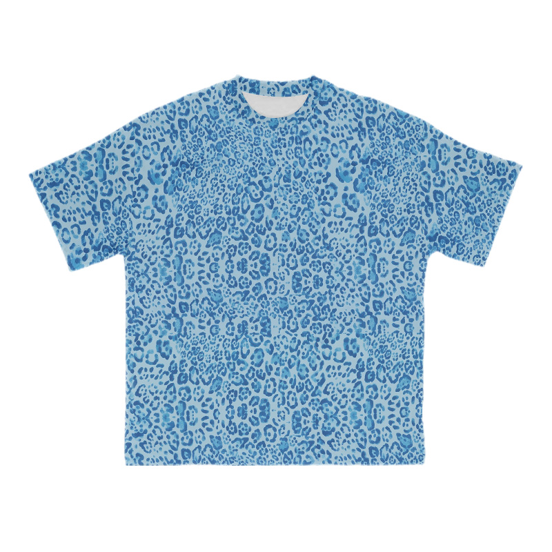 Street Leopard Print T-Shirt - Blue - 3XL - image 1